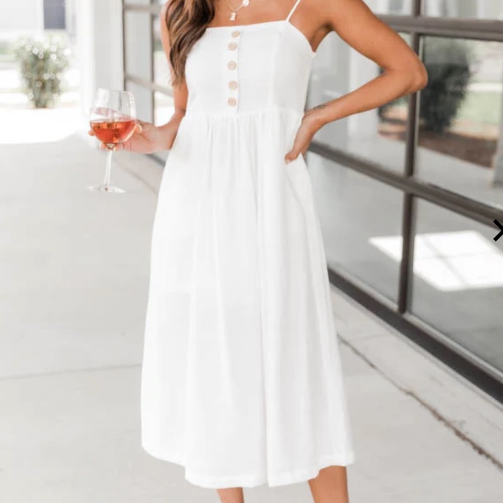 Pink Lily - New Beginnings Midi Dress - Ivory